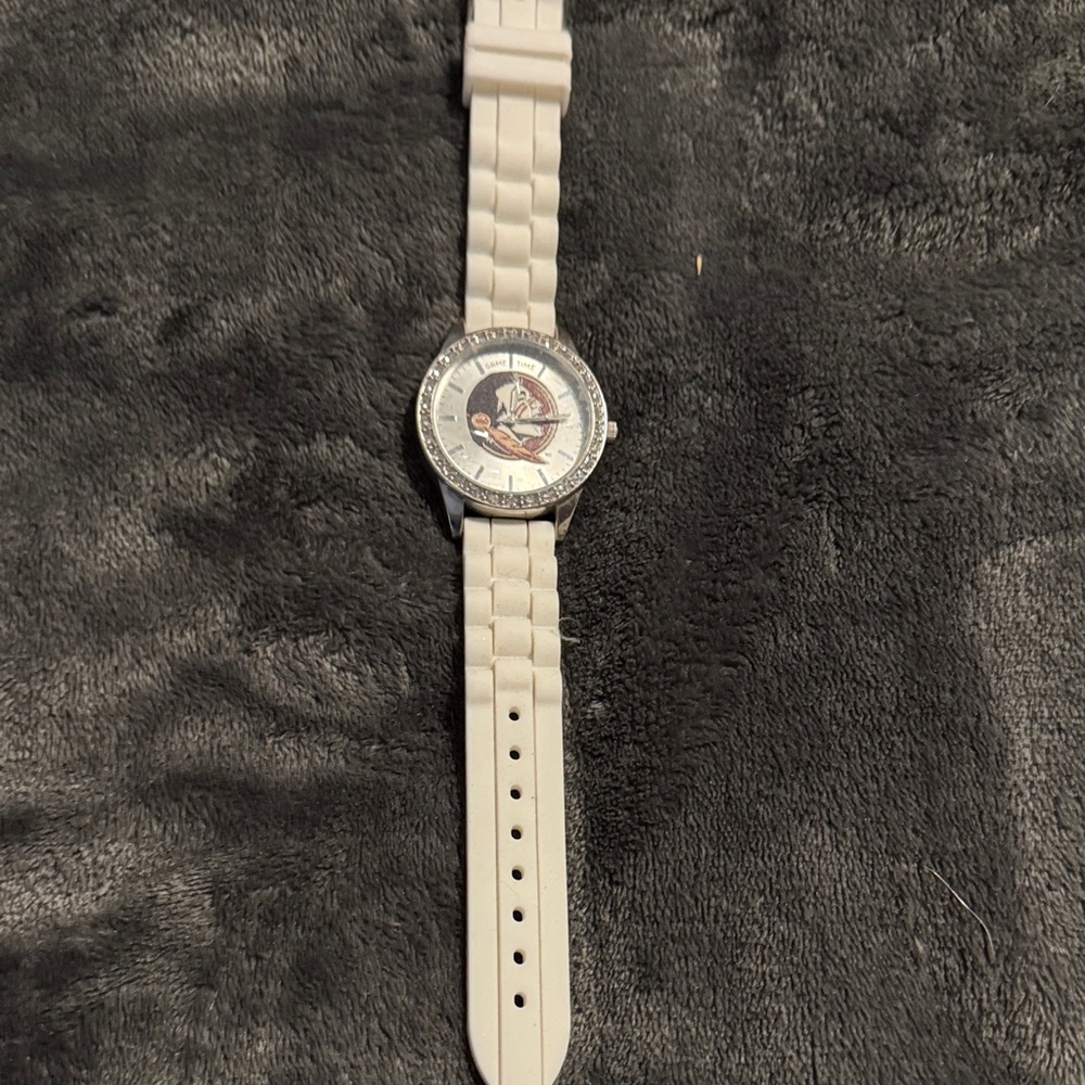 FSU Game Time White and Silver Watch